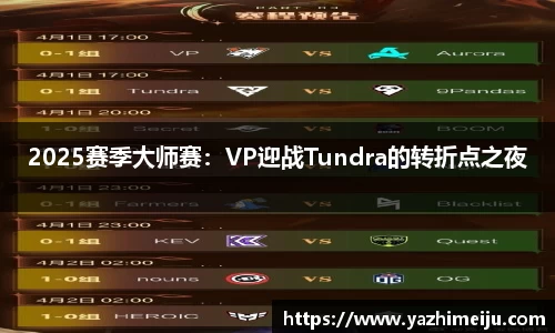 2025赛季大师赛：VP迎战Tundra的转折点之夜
